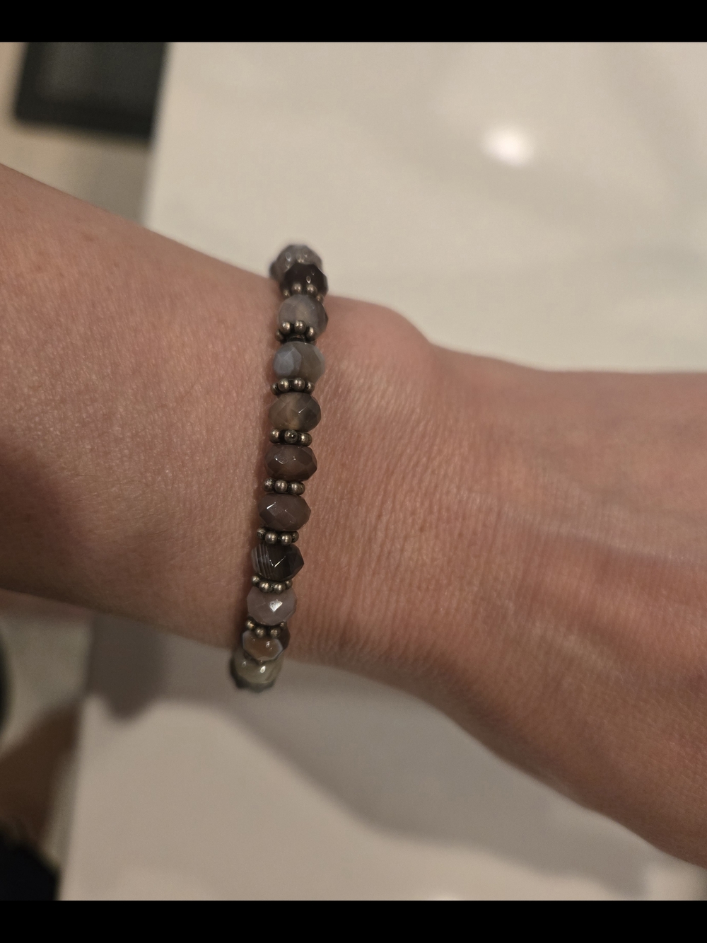 Purple/Brown Beaded Bracelet